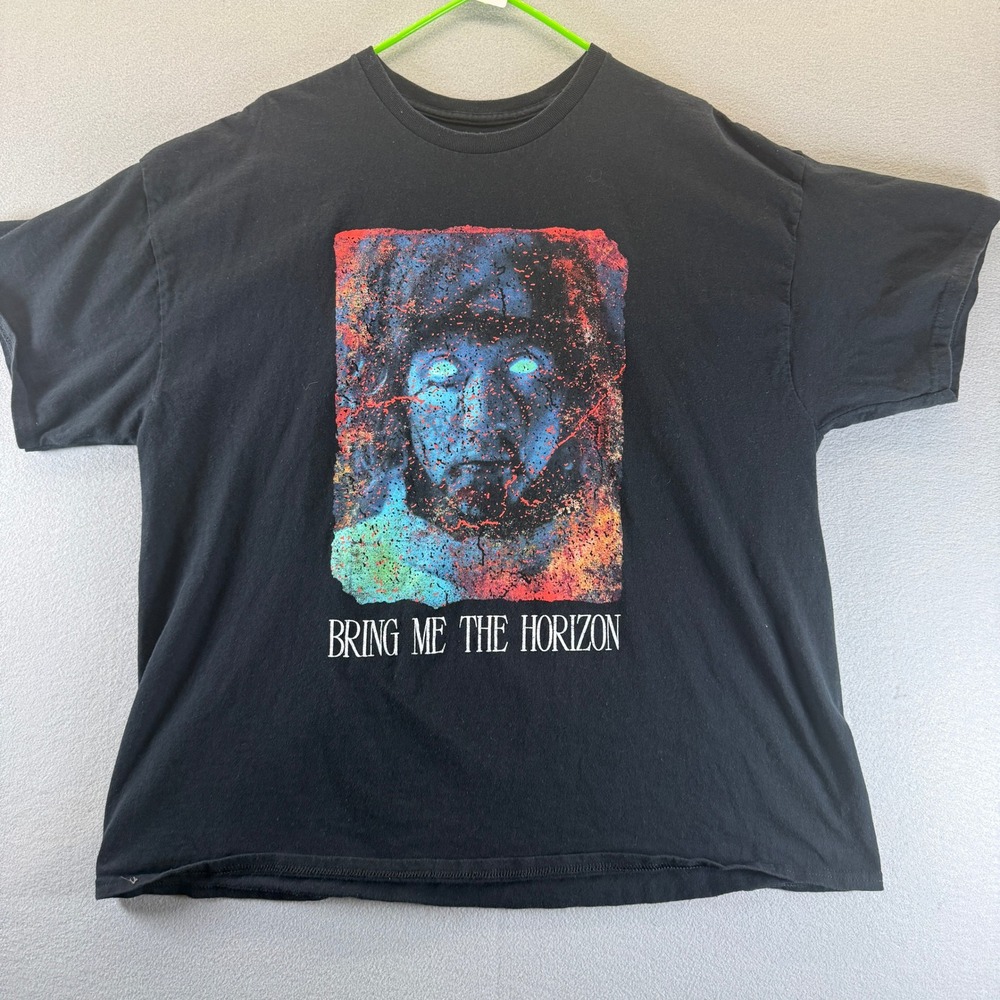 Bring Me The Horizon Band T-Shirt Mens 2XL Black Graphic Logo Tee 2-Sided Print